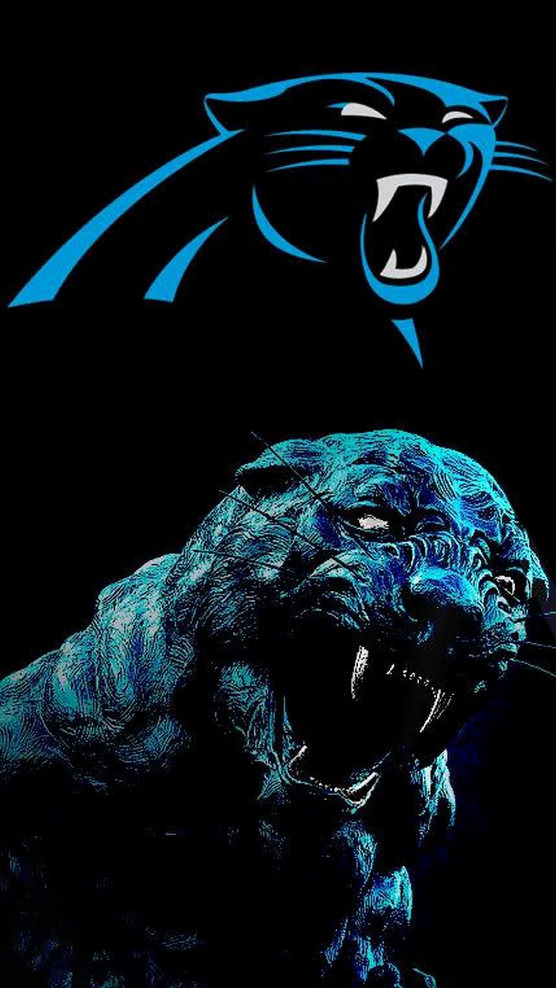Screensaver iPhone Carolina Panthers with high-resolution 1080x1920 pixel. Donwload and set as wallpaper for your iPhone X, iPhone XS home screen backgrounds, XS Max, XR, iPhone8 lock screen wallpaper, iPhone 7, 6, SE and other mobile devices