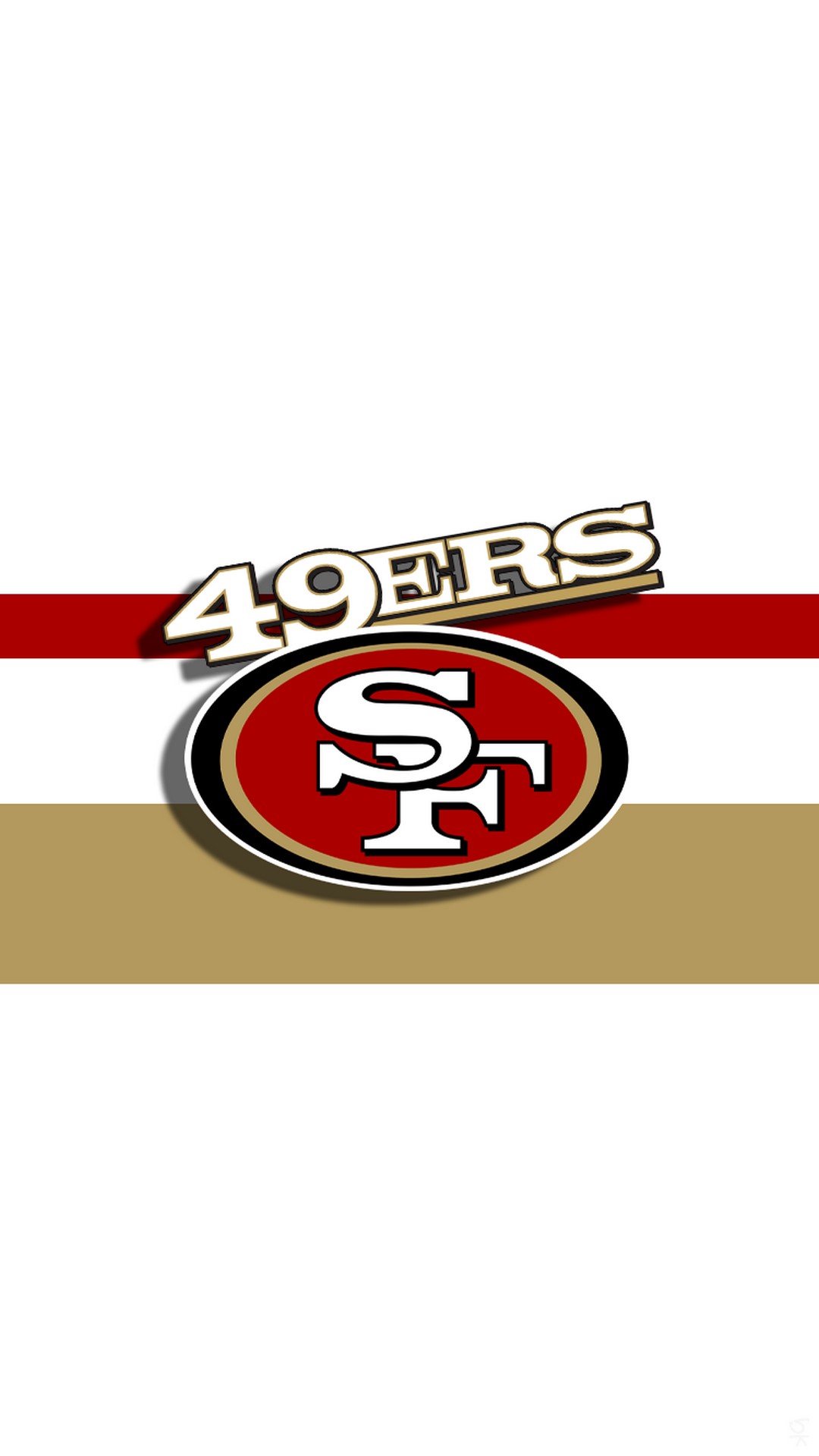 San Francisco 49ers NFL iPhone Lock Screen Wallpaper with high-resolution 1080x1920 pixel. Donwload and set as wallpaper for your iPhone X, iPhone XS home screen backgrounds, XS Max, XR, iPhone8 lock screen wallpaper, iPhone 7, 6, SE and other mobile devices