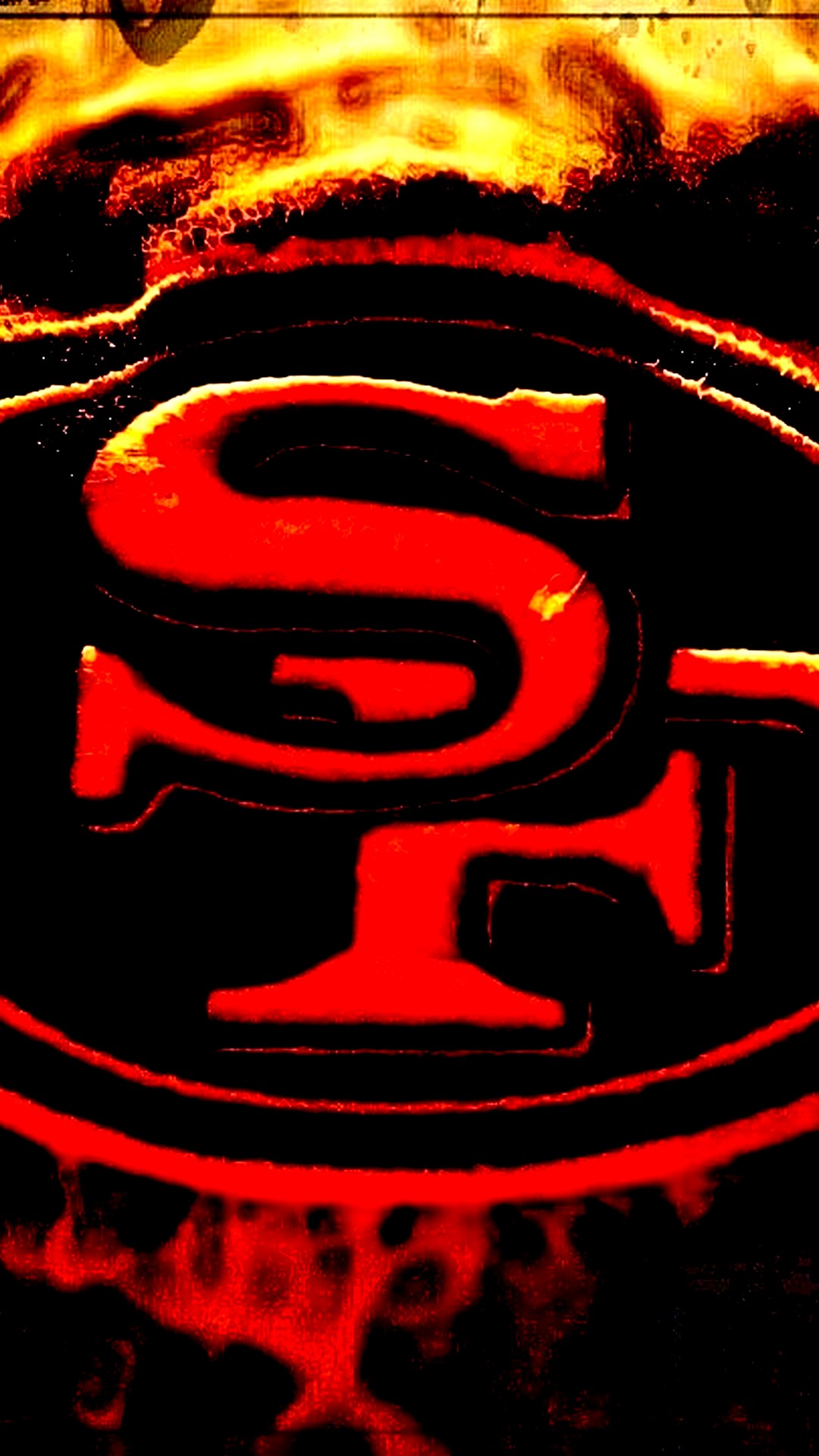 San Francisco 49ers NFL iPhone Screensaver with high-resolution 1080x1920 pixel. Donwload and set as wallpaper for your iPhone X, iPhone XS home screen backgrounds, XS Max, XR, iPhone8 lock screen wallpaper, iPhone 7, 6, SE and other mobile devices